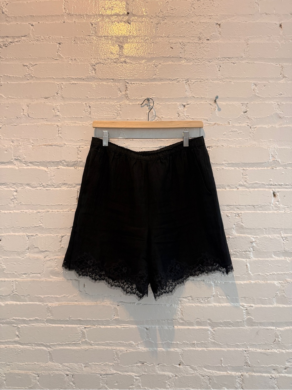 J.Crew black lace trim shorts